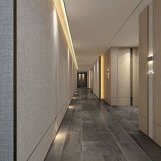 Modern Away Hotel Corridor Away 3d model