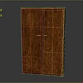 Elegant Brown Wooden Double Door Wardrobe With Classic Design And Smooth Surface