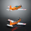 Two Orange And White Passenger Planes Featuring Propellers And Wing Logos In Flight View