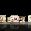 Interactive Zone For Intangible Cultural Heritage With Traditional Exhibition Booths And Decorative Displays