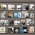 Modern Book Magazine Bookshelf 3d model