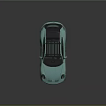 Turquoise Sports Car with Black Roof Rack Wheels and Red Brake Calipers Modern Design