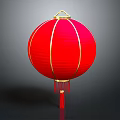 Traditional Red Hanging Lantern Furniture With Gold Accents And Tassel Decor