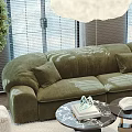 Modern Sofa Coffee Table Combination Multi-person Sofa Coffee Table Chair Stool Decorations Carpet Floor Lamp Ornaments 3d model