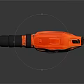Red Handheld Rotary Hammer For Professional Industrial Construction Work 3d model