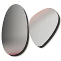 Modern Decorative Mirrors With Irregular Shapes And Sleek Black Borders 3d model