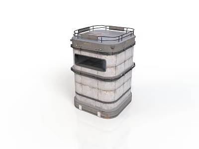 Industrial Storage Equipment With Multi Layer Structure Top Railings And Side Opening 3d model