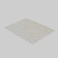 Light Beige Square Rug with Abstract Line Patterns for Modern Living Space