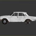 Vintage White Classic Car With Retro Body Design And Chrome Accents