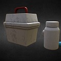 Medical kit pill bottle medical equipment 3d model