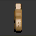 Golden Thumbs Up Shaped Decorative Accessory With Metallic Finish And Detailed Design