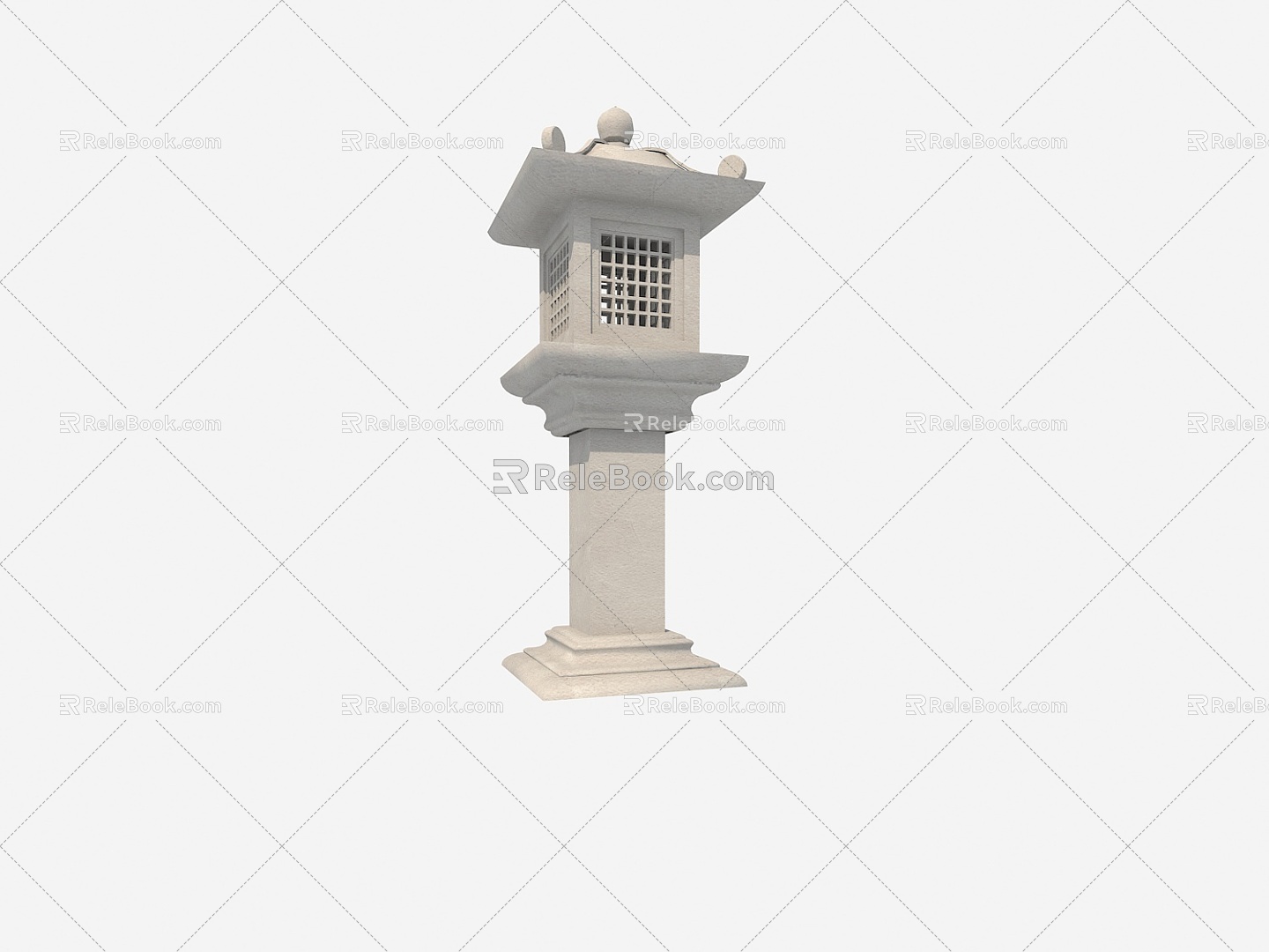 Ancient building lamps and lanterns 3d model