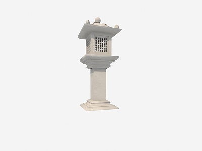 Ancient building lamps and lanterns 3d model