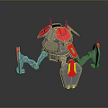 Robot Spider Robot Mecha Spider Science Fiction Spider Mechanical Spider Battery Spider Tower Defense 3d model