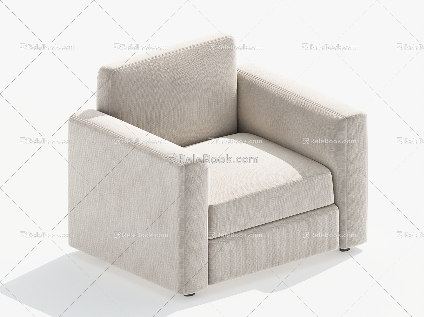 Single sofa single chair leisure chair 3d model