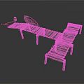 Wooden Outdoor Lounge Chair With Slatted Design And Supportive Frame For Relaxation