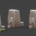 stone cartoon stone stylized stone old stone hand painted stone 3d model