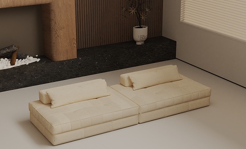 Three-seat sofa 3d model