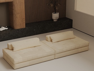 Three-seat sofa 3d model