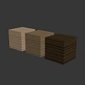 Wood Grain Texture Samples With Decorative Balls In Different Natural Tones 3d model