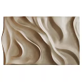 Elegant Modern Wall Panel with Wavy Texture Beige Smooth Surface for Interior Design 3d model