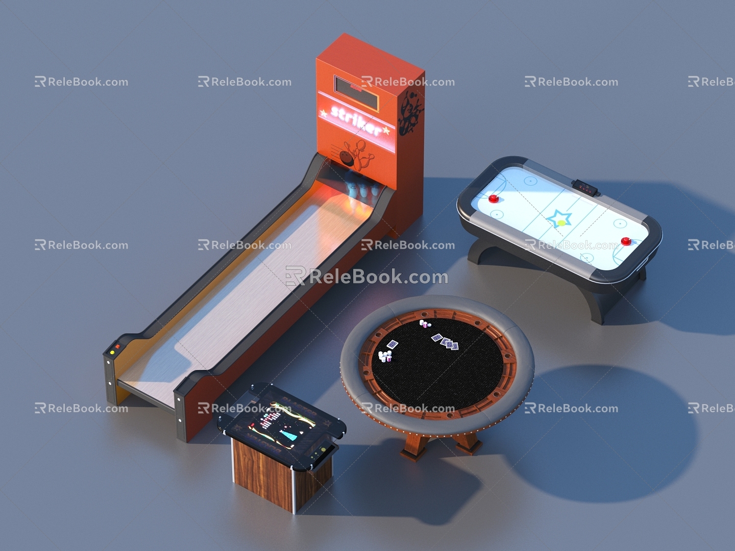 Game table entertainment equipment 3d model