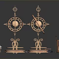 Car Components Model Collection With Brown Panels Various Shaped Parts And Copper Structure