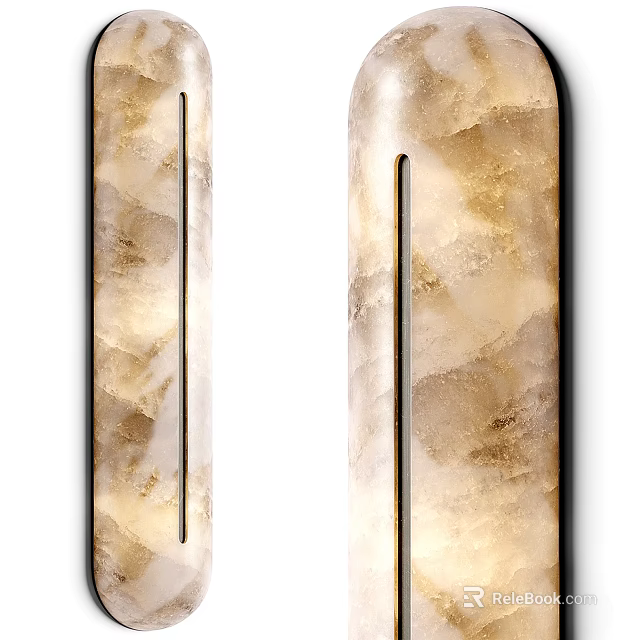 Modern Wall Sconces With Stone Texture Warm Tones And Vertical Line Design 3d model