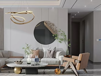 Modern Living Room Dining Room 3d model