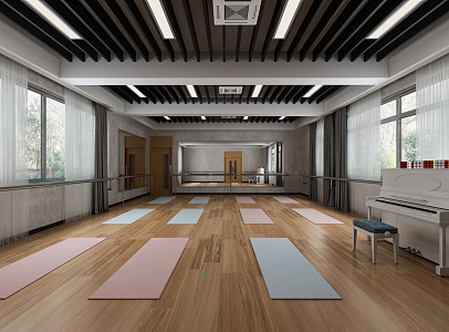 Industrial LOFT Dance Room 3d model