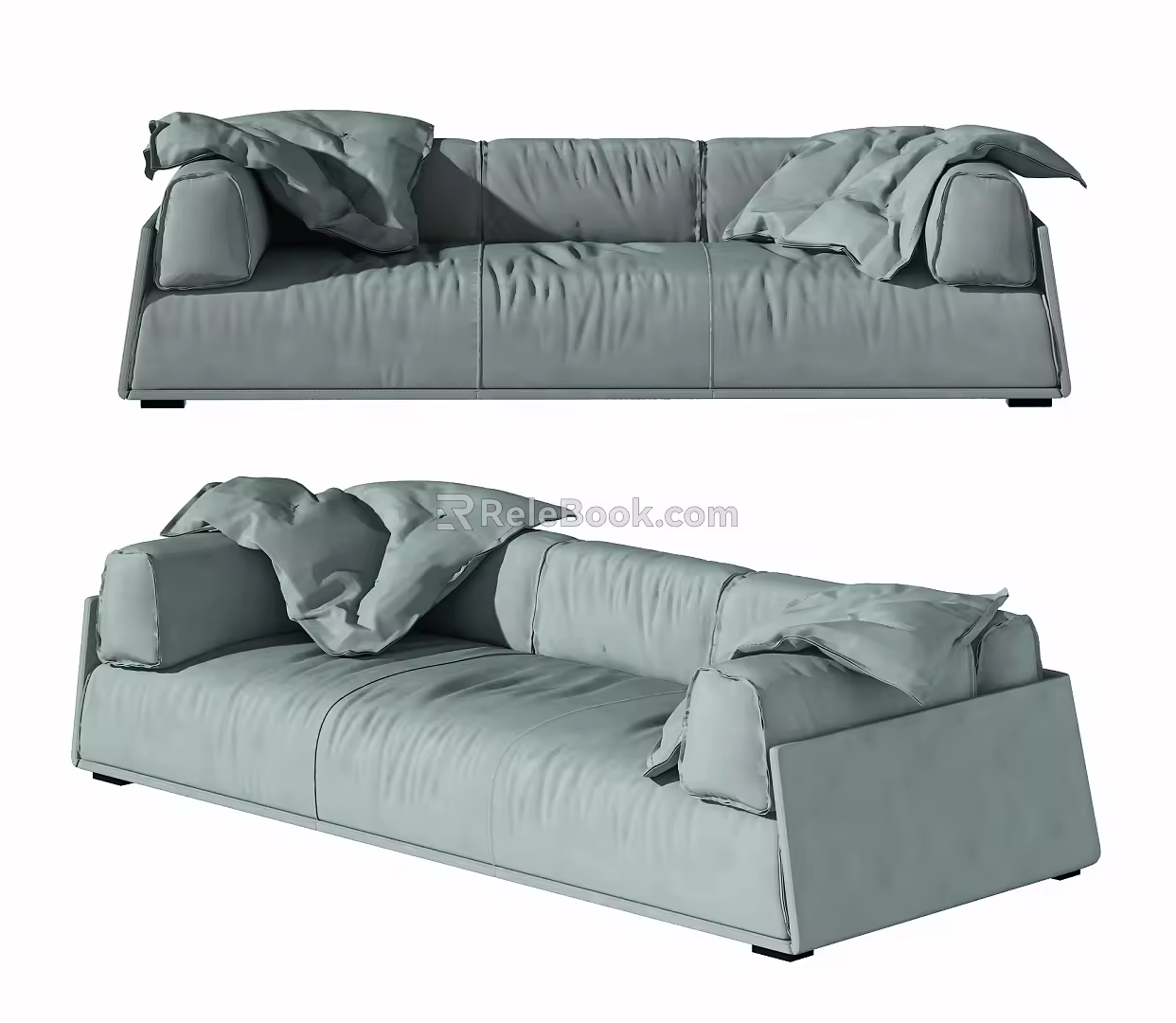 Modern double sofa 3d model