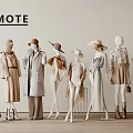 MOTE Clothes Display On Mannequins With Neutral Tones And Elegant Styles