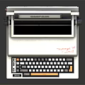 Vintage OMPAIR Electronic Typewriter With Retro Keyboard And Display Window Design