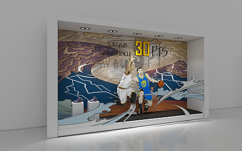 Modern Window Comic Window 3d model