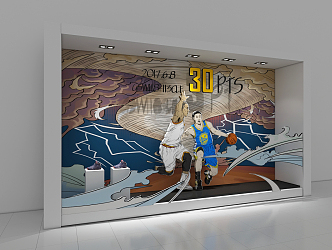 Modern Window Comic Window 3d model