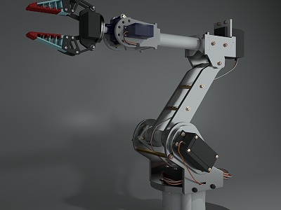 Mechanical arm binding 3d model