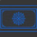 Modern Ceiling Design With Ornate Central Pattern And Decorative Frame Borders 3d model