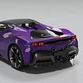 Purple Sports Car With Sleek Modern Design Black Roof And Stylish Wheels