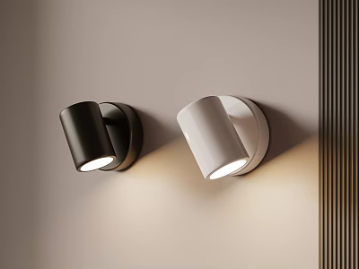 Modern Minimalist Black And White Wall Sconces With Soft Lighting For Indoor Decor 3d model