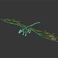 Majestic Flying Dragon Creature with Extended Reddish Brown Wings and Sleek Long Tail in Dark Background