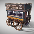 Vintage Old Fashioned Horse Drawn Carriage Job Jones' Matches Apothecary Display Signage