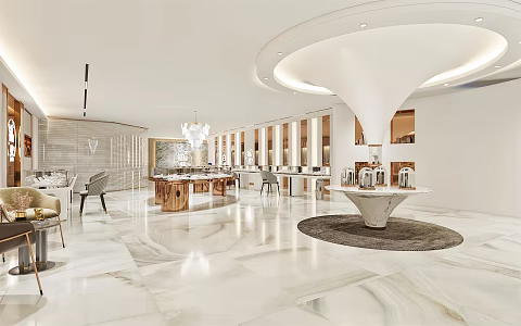 Modern Jewelry Store 3d model