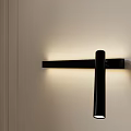 Modern Sleek Black LED Wall Light With Strip Design And Soft Illumination