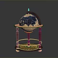 Globe Antique Globe Old Globe Retro Globe Game Item Game Props Game Equipment 3d model