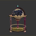 Globe Antique Globe Old Globe Retro Globe Game Item Game Props Game Equipment 3d model