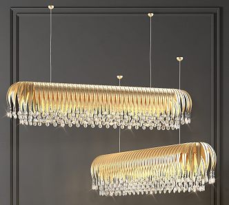 Modern Light Luxury Chandelier 3d model