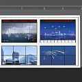 Traffic Monitoring Command System Multi Screen Display With Cityscape And Data Charts 3d model