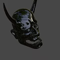 Black Horned Hat With Metallic Shine And Distinctive Stylish Design For Fashion