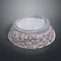 Stone Decorative Bowl With Textured Base And Smooth Interior For Home Use