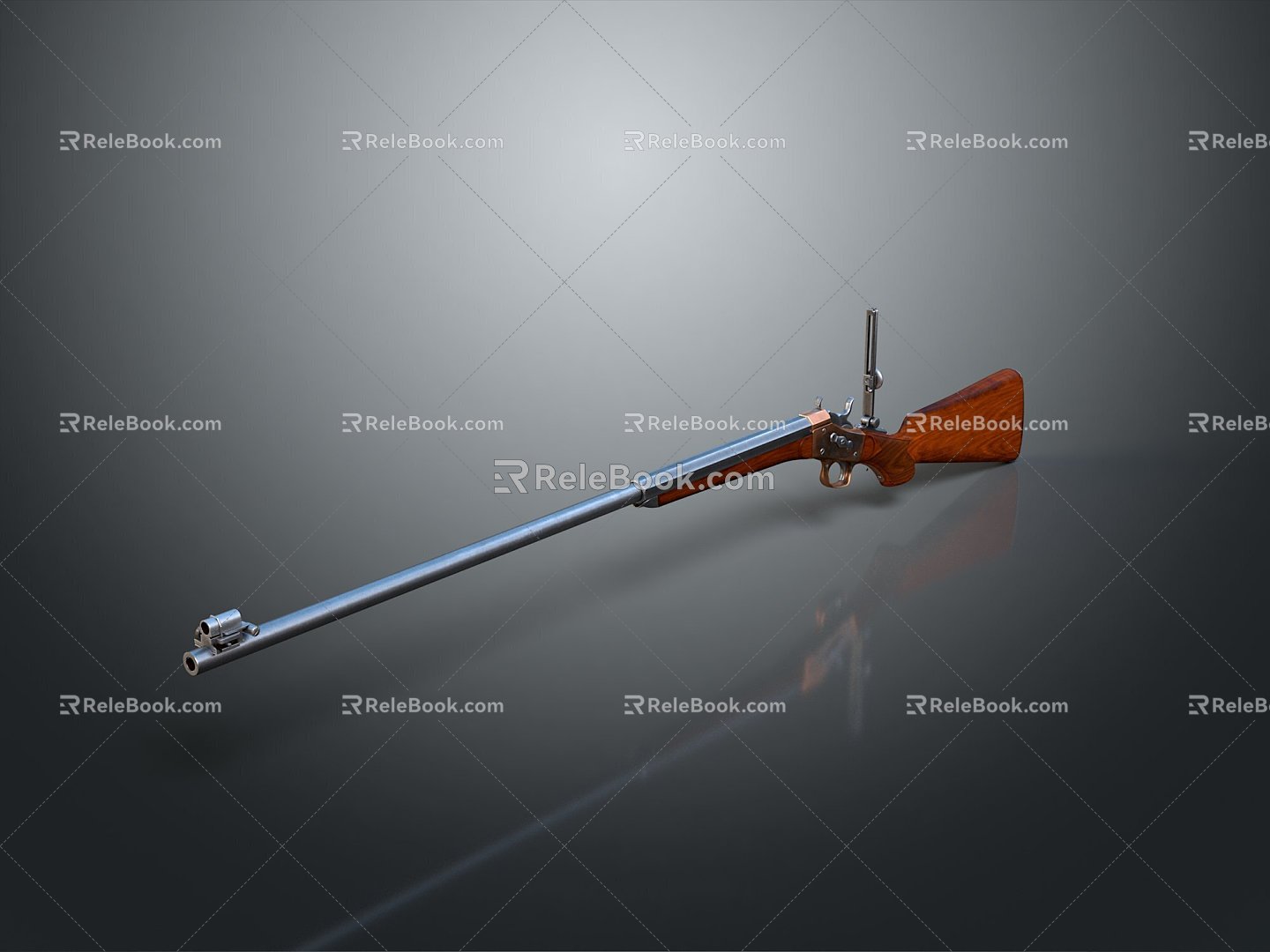 Shotgun shotgun shotgun spray sub-musket rifle single barrel shotgun shotgun with force 3d model